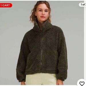 Full zip cinchable fleece funnel neck